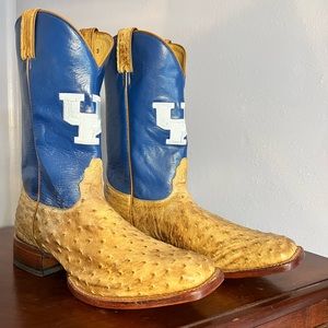 Nocona Full Quill authentic ostrich cowboy boots 11.5 NEW